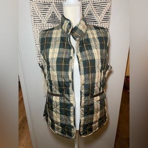 Barbour Hartan Gilet Plaid Quilted Vest UK size 12/ US size 8
